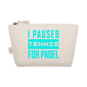 Tennis & Padel Hoodie, for real racquet fans - Organic Pouch - nature - Front