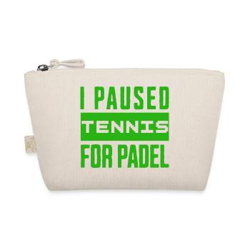 Tennis & Padel T-shirt, or bag for winners - Organic Pouch - nature - Front