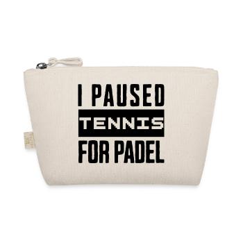 Tennis & Padel Hoodie, Shirt for Fans and Players - Organic Pouch - nature - Front