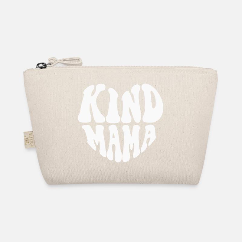 Kind Mama Heart Logo – Anpassbare Farbe Bio-Täschchen