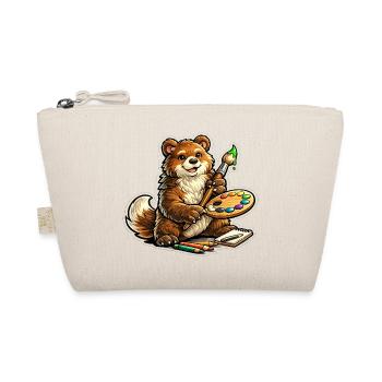 Bear with Color Palette Art - Organic Pouch - nature - Front
