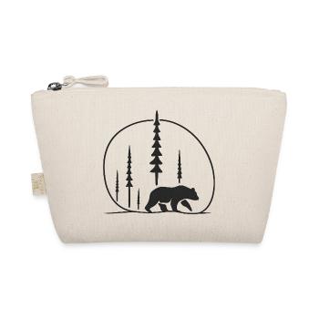 Bär im Wald Silhouette Natur geschenkidee freunde - Bio-Täschchen - Natur - Vorne