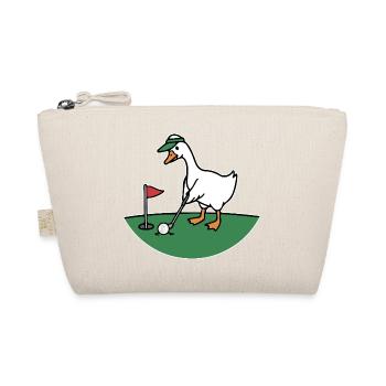 Golf duck in cartoon style - Organic Pouch - nature - Front