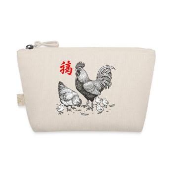 Hühnerhaltung Asiatisch - Bio-Täschchen - Natur - Vorne