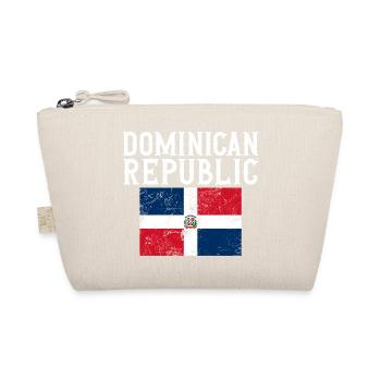 Souvenir zur Dominikanischen Flagge - Bio-Täschchen - Natur - Vorne