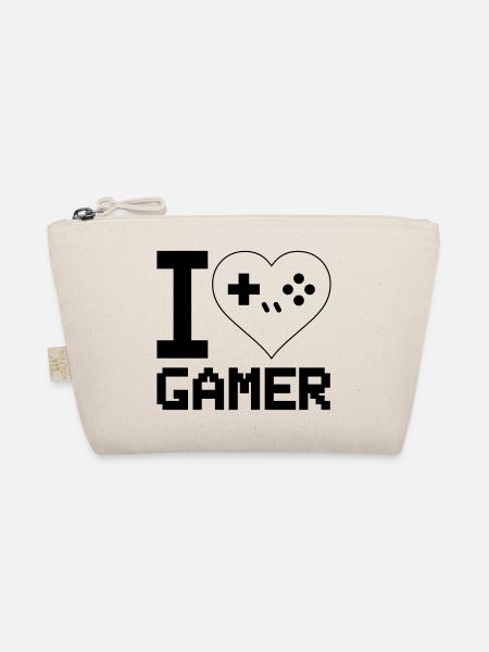 I Love Gamer - Bio-Täschchen - Natur - Vorne