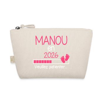 Manou en 2026 Cadeau Annonce Future Grand-Mère - Trousse biologique - nature - Devant