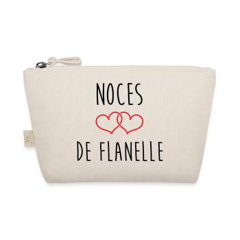 Flannel-Hochzeit – 43 Jahre Ehe - Bio-Täschchen - Natur - Vorne
