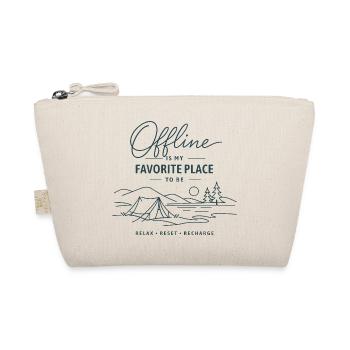 Offline is my favorite place - camping - Organic Pouch - nature - Front