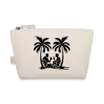 Palm Trees Party Holiday Silhouette - Organic Pouch - nature - Front