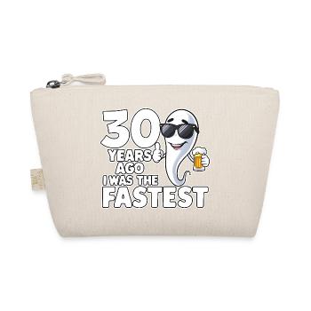 30 Years Ago The Fastest Funny Birthday - Organic Pouch - nature - Front