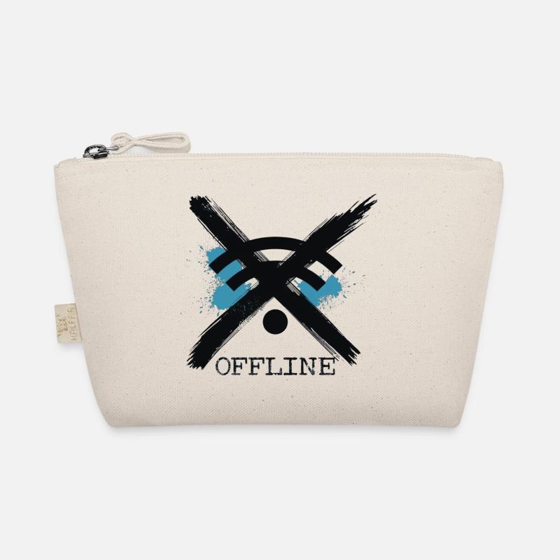 Chronically Offline -Digital Detox Art by Free Art Organic Pouch