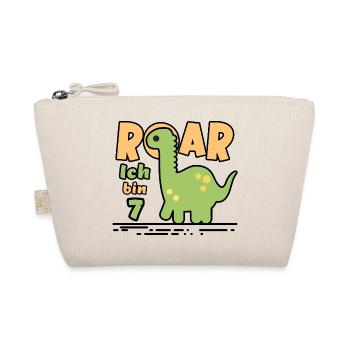 7th Birthday Dinosaur - Organic Pouch - nature - Front