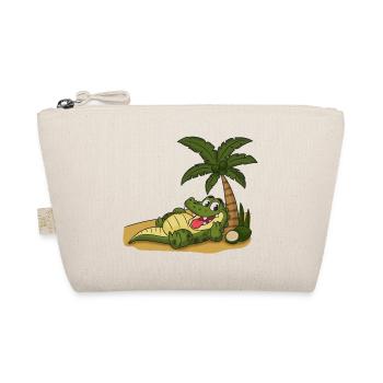 Crocodile on the palm beach - Organic Pouch - nature - Front
