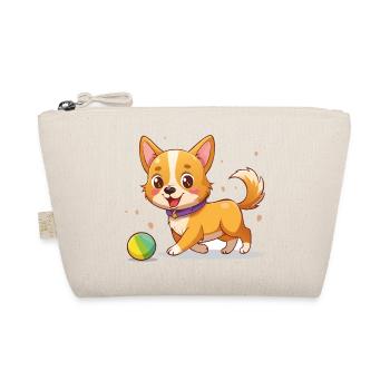Cuddly Dog Ball Fun - Organic Pouch - nature - Front