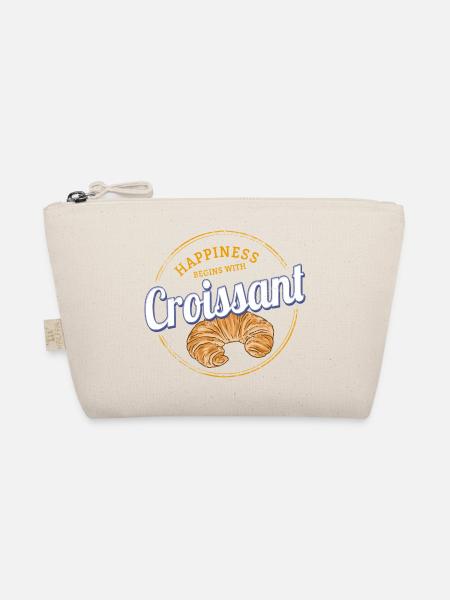 Croissant Snack Vintage Frankreich Retro Souvenir - Bio-Täschchen - Natur