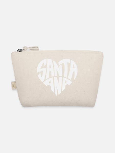 Santa Ana Heart Typo - Organic Pouch - nature - Front