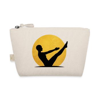 Posture Navasana Yoga Boat Silhouette Soleil - Trousse biologique - nature - Devant