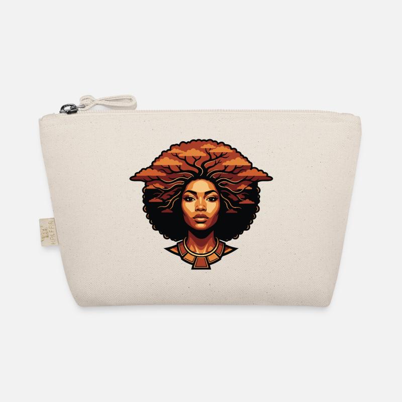 Baumhaar Afro-Porträt Bio-Täschchen