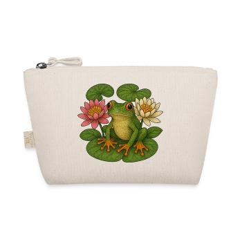 Verdant Frog Among Lotus Lilies - Organic Pouch - nature - Front