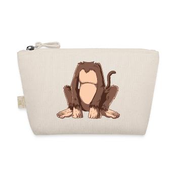 Bigfoot Cartoon Silhouette on Apparel - Organic Pouch - nature - Front