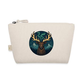 Northern Lights Moose in Mountain Landscape - Organic Pouch - nature - Front