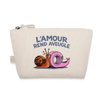 L’amour rend aveugle – humour escargot scotch - Trousse biologique - nature - Devant