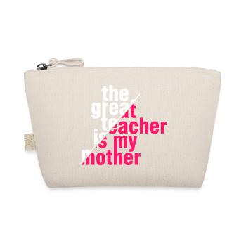 Great Teacher Mom Shirt – Gift Idea - Organic Pouch - nature - Front