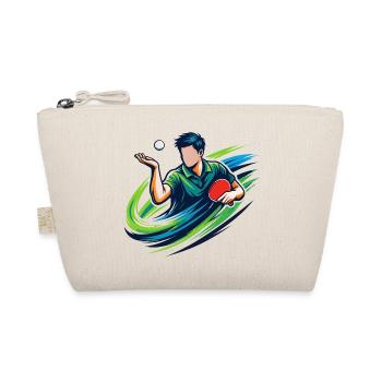 Tischtennis Aufschlag Shirt Ping Pong Spieler - Bio-Täschchen - Natur - Vorne
