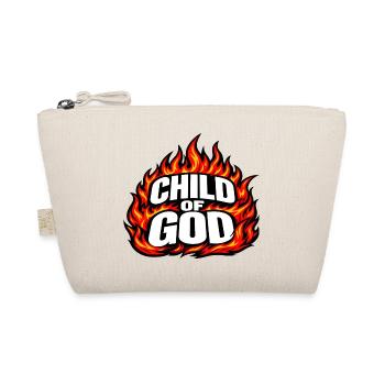 Child Of God Retro Streetwear Flames - Organic Pouch - nature - Front