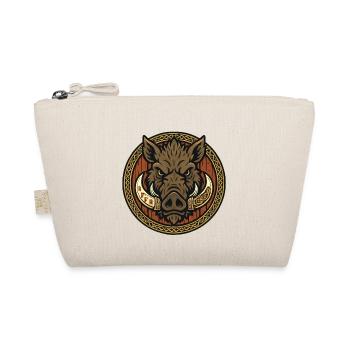 Viking Boar Emblem - Organic Pouch - nature - Front