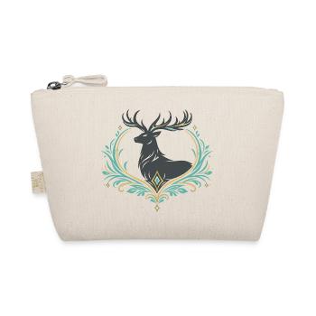 Deer in ornamental heart - Organic Pouch - nature - Front