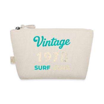 Vintage 1978 Surf Club Retro Birth Year Gift - Organic Pouch - nature - Front