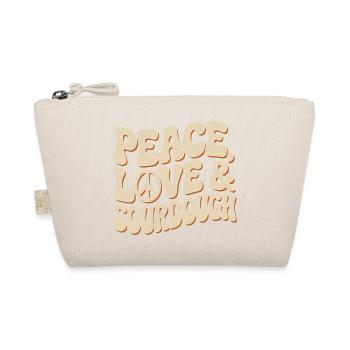 Peace, Love & Sourdough Typography - Organic Pouch - nature - Front