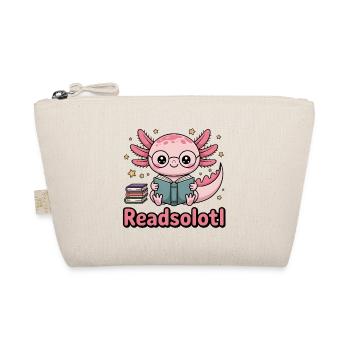 Mignon Axolotl avec des lunettes Readsolotl Amoureuse des livres - Trousse biologique - nature - Devant
