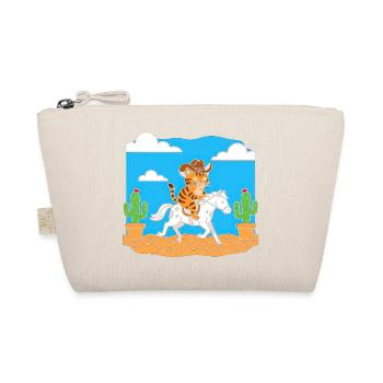 Cat Cowboy in Desert Ride - Organic Pouch - nature - Front