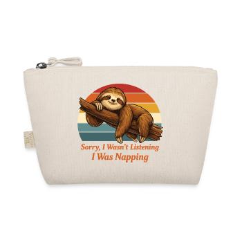 Lazy Sloth Shirt I Was Napping Funny - Organic Pouch - nature - Front