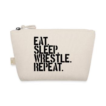 Eating Sleeping Wrestling Repeating Wrestling - Organic Pouch - nature - Front