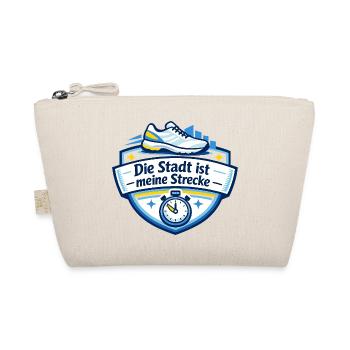Stadtlauf Sticker Meine Strecke - Bio-Täschchen - Natur - Vorne