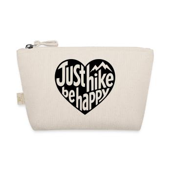 Wander-Design - Just hike be happy Herz - Bio-Täschchen - Natur - Vorne