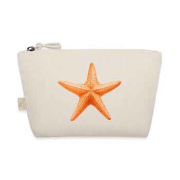 Orange Starfish Beach Design - Organic Pouch - nature - Front