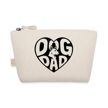Dog Dad - Hundepapa Herz mit Hundesilhouette - Bio-Täschchen - Natur - Vorne