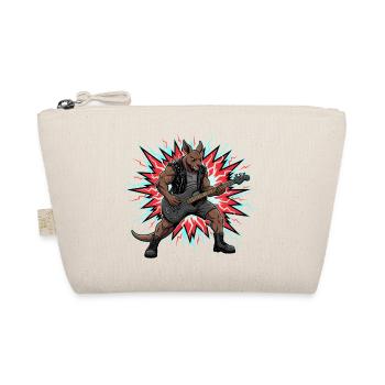 Heavy Metal Rocker Kangaroo Guitar Rock Music - Organic Pouch - nature - Front