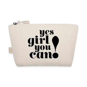 Yes girl you can! Motivation Typography Design - Organic Pouch - nature - Front
