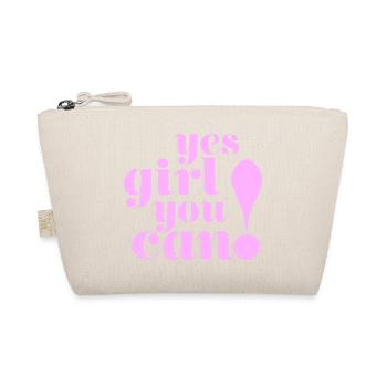 Yes girl you can! Motivation Typography Design - Organic Pouch - nature - Front