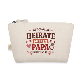 Hey Cow girl heirate meinen Papa Western Antrag - Bio-Täschchen - Natur - Vorne