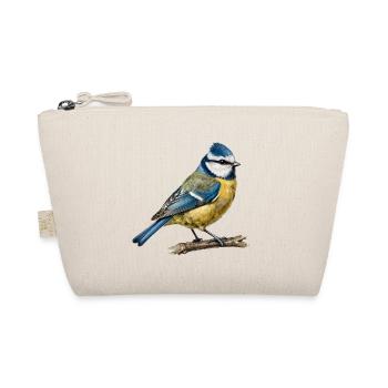 Blue on branch - Organic Pouch - nature - Front