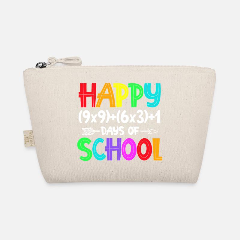 Regenbogenglücklicher Schulanfang Bio-Täschchen