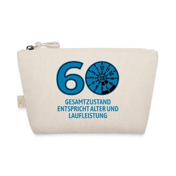 HU Mai 2026 - 60 Jahre - Geburtstag Geschenk - Bio-Täschchen - Natur - Vorne