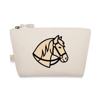 Pony Head Horse Breeder Logo - Organic Pouch - nature - Front